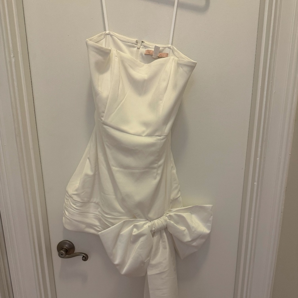 White bow Anthropologie dress